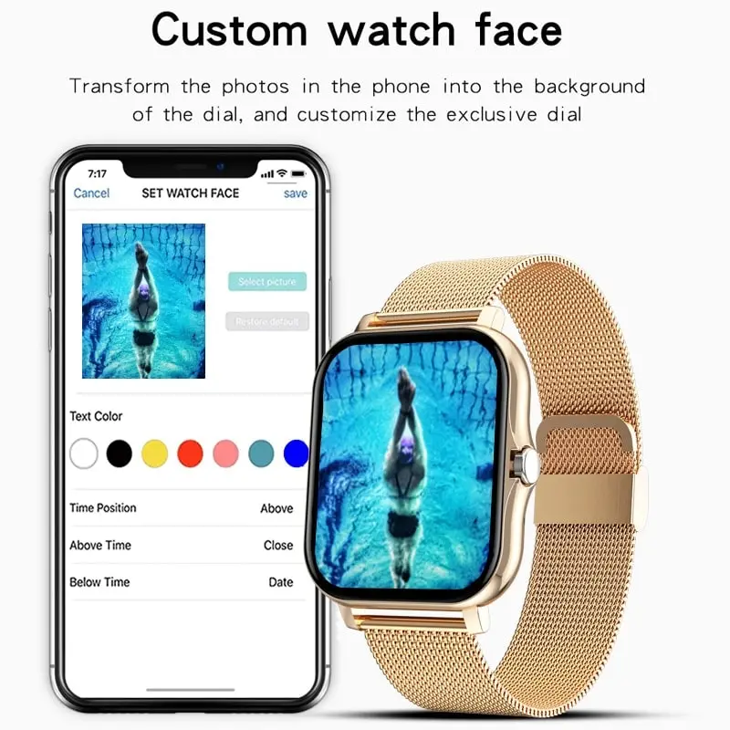 Buy LIGE 2024 Smart Watch For Men Women Gift Full Touch Screen Sports Fitness Watches Bluetooth Calls Digital Smartwatch Wristwatch at Best Price