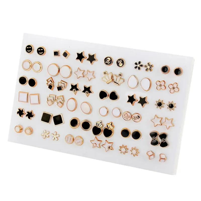 Buy 36Pairs Mixed Styles White Black Ear rings tops studs and earrings drops latest designs at best price online in pakistan